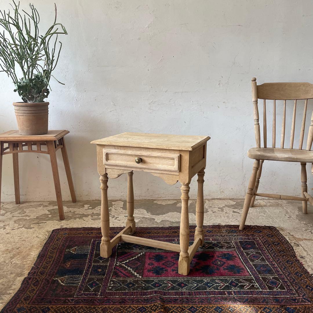 ビンテージ ドロワーサイドテーブル ドロワーベッドサイドテーブル 剥離