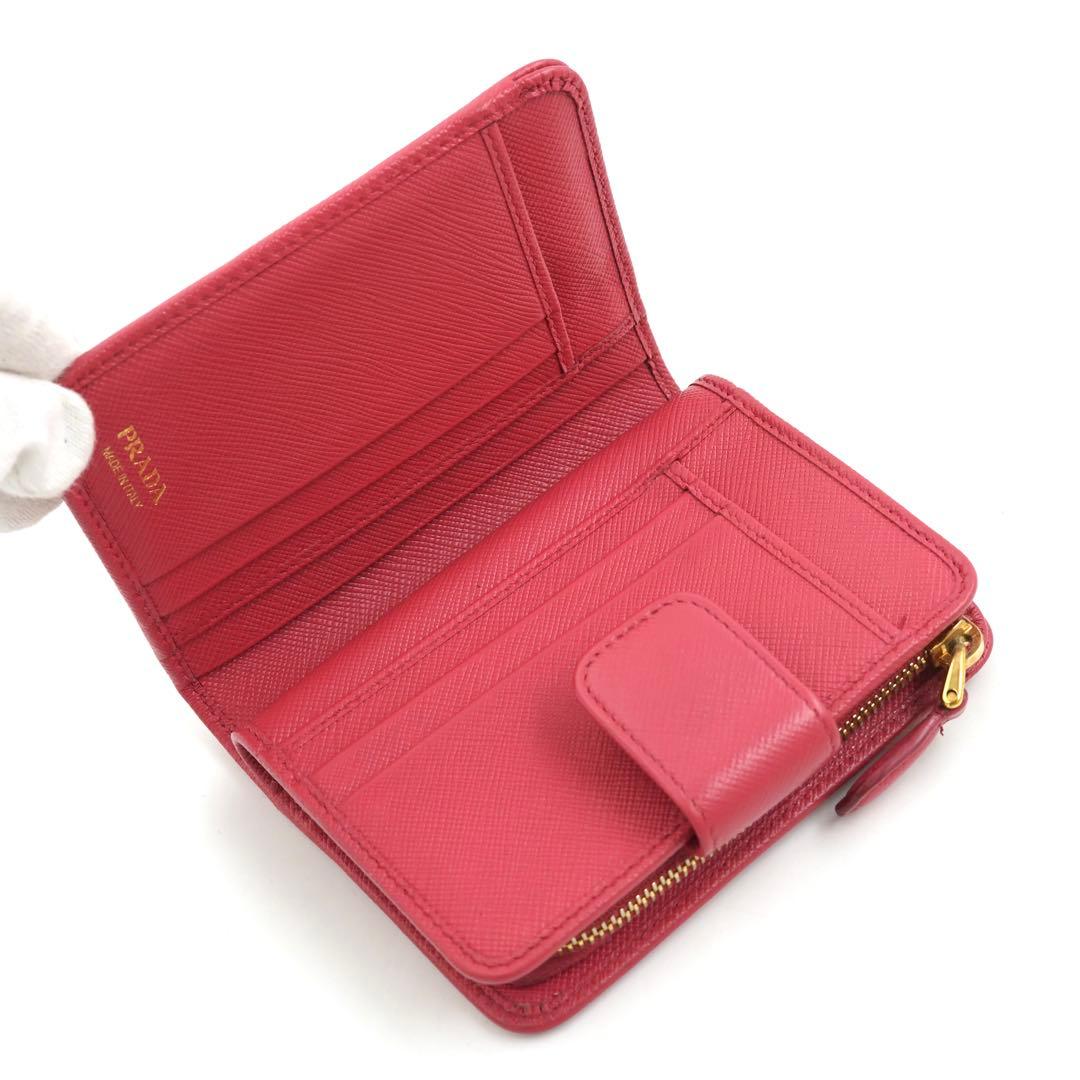 ✨未使用展示品・箱付き✨ PRADA ミニ財布 サフィアーノ L字 二つ折り