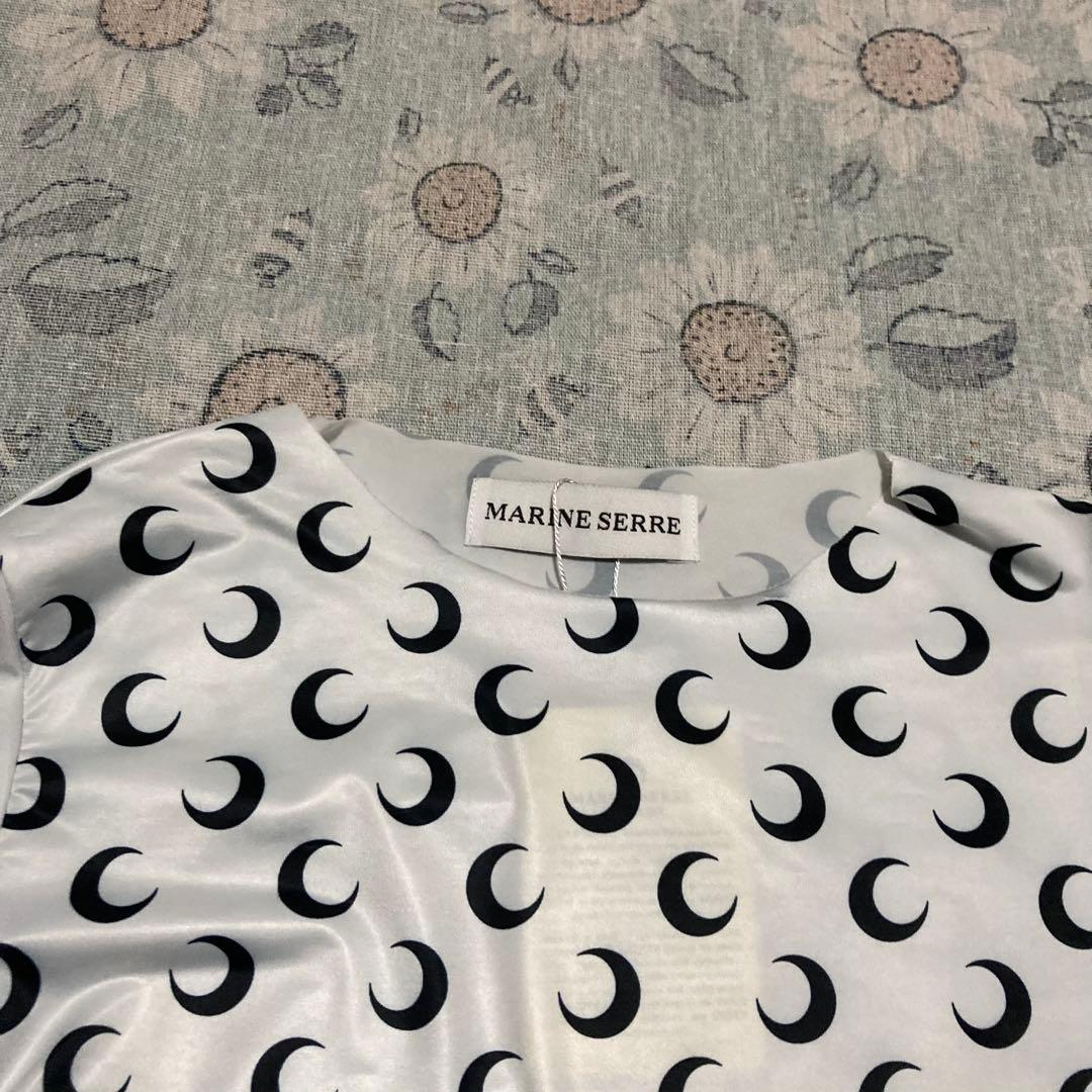 MARINE SERRE 月模様 長袖トップス white