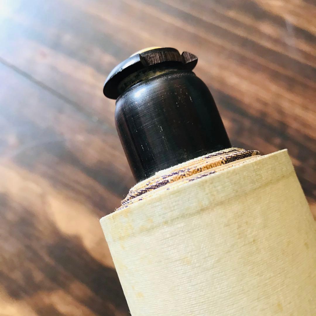 如意輪寺 在銘 清風払明月 共箱 掛軸 茶掛 茶道具 O-61