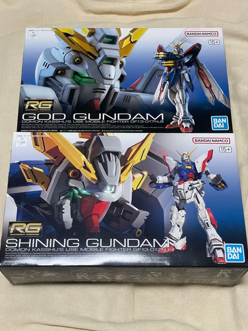 RG GOD GUNDAM & SHINING GUNDAM セット