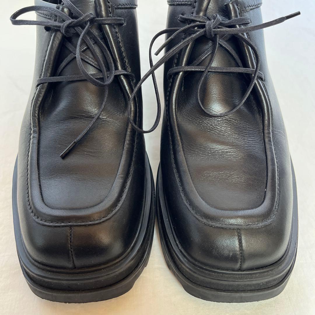 VEIN カウレザー チロリアン シューズ ブーツ 黒42