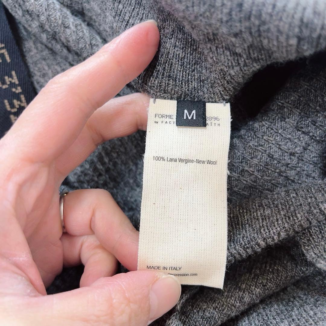 フォルメデエクスプレッション メンズニットサルエルパンツ チャコール