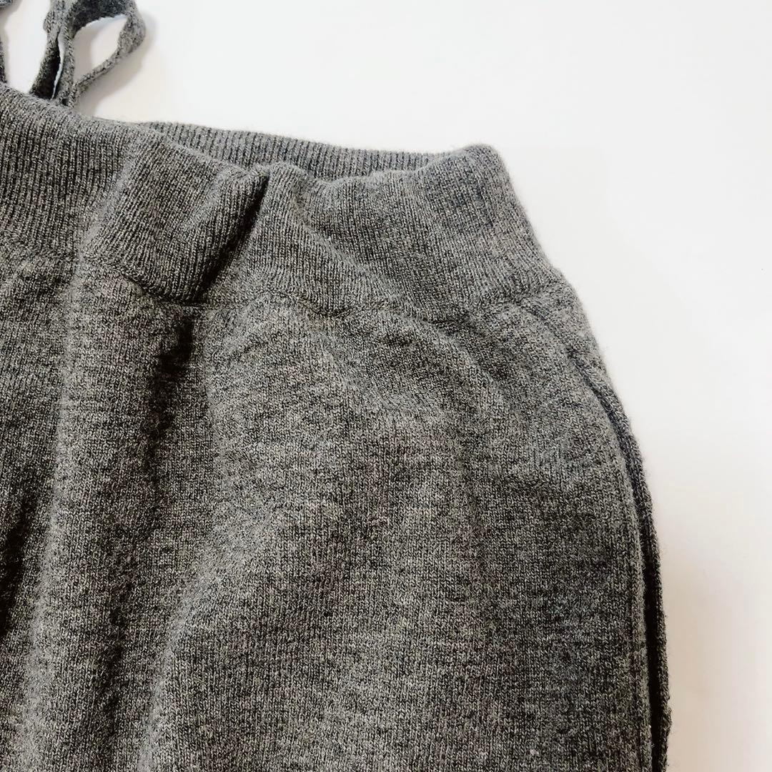 フォルメデエクスプレッション メンズニットサルエルパンツ チャコール