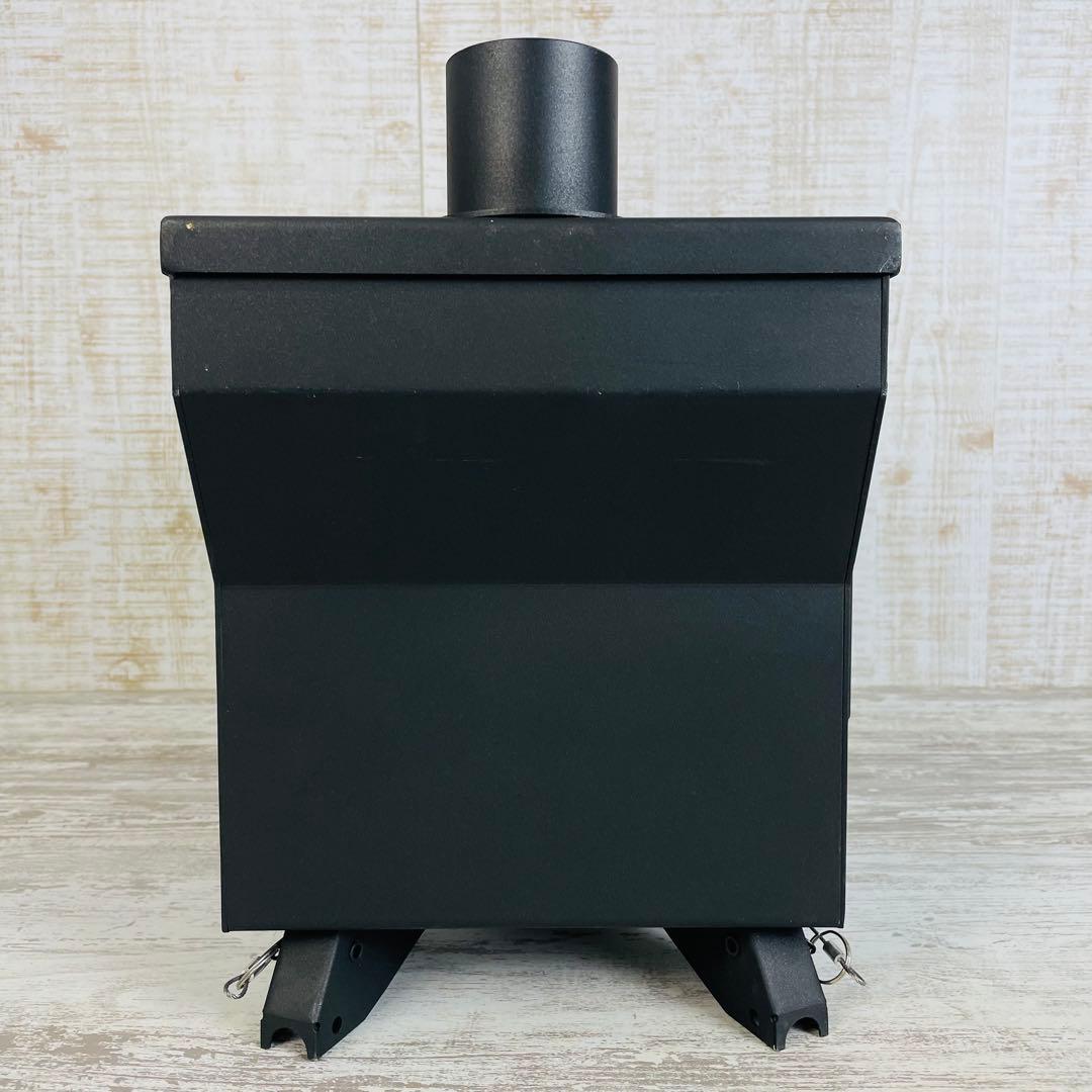 【極美品】FUTURE FOX 薪ストーブ　3面ガラス折りたたみ式　煙突ガード付