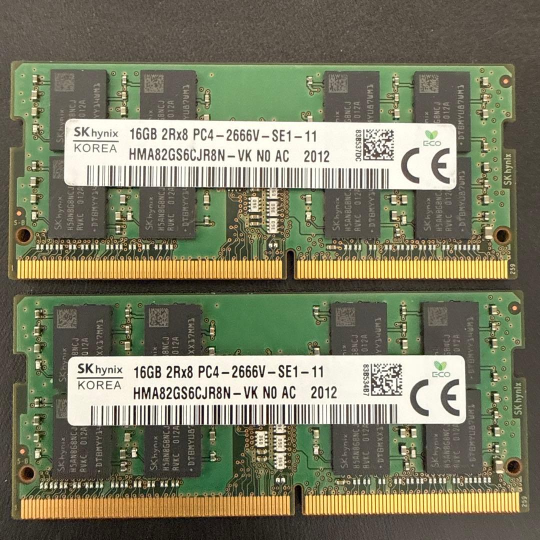 SK hynix製の16GB DDR4メモリ、PC4-2666V - メルカリ