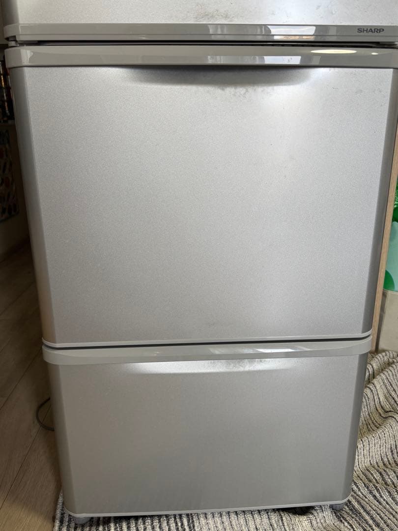 シャープ SHARP 大型冷蔵庫 SJ-W352E-S 350L 自己引取1万円