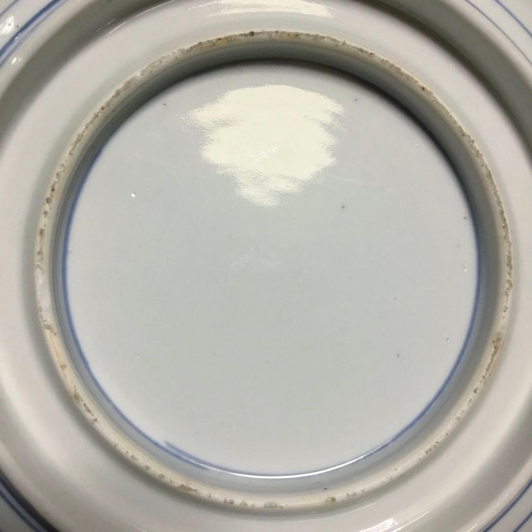 伊万里焼 色絵 草花紋様 八角 八寸深鉢 /骨董/時代物