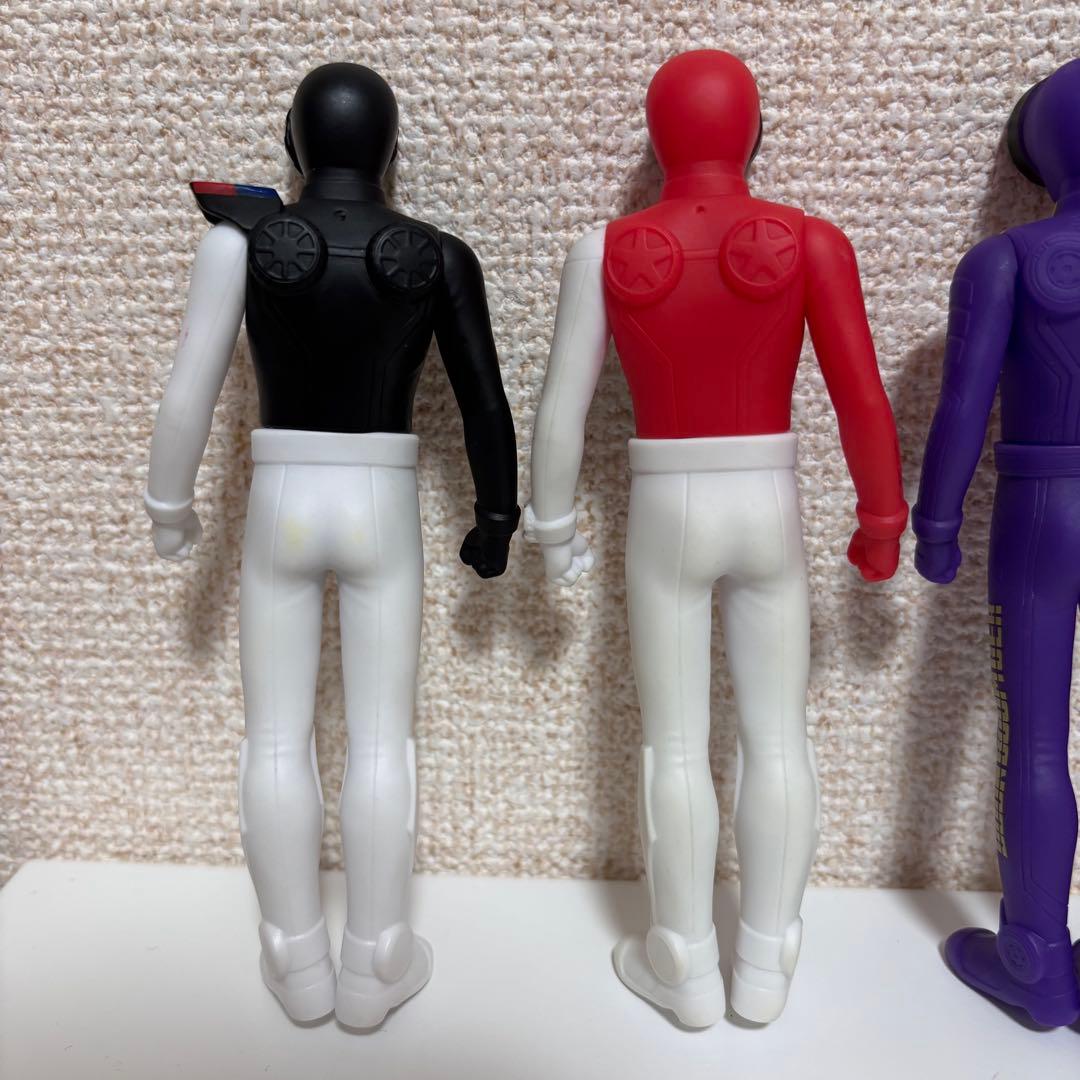 【希少】ブンブンジャー ソフビ　セット 14cm ブンバイオレット