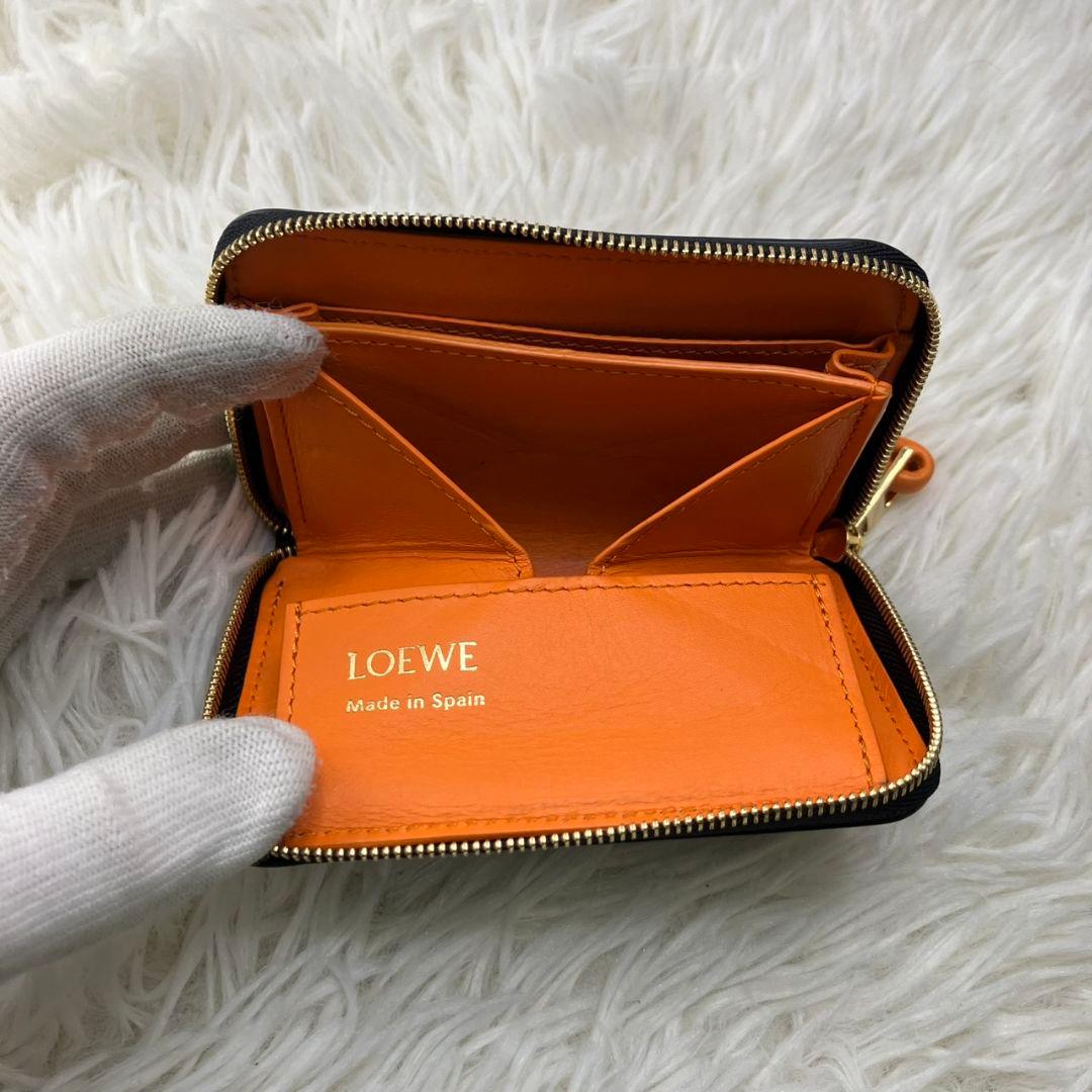 現行【極美品】LOEWE ノット コンパクト ジップアラウンド ウォレット