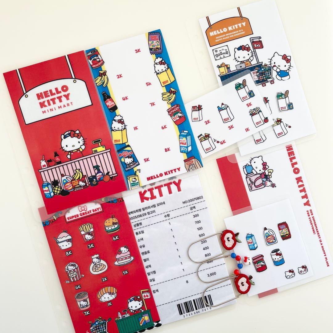 本日のみの出品 韓国 バインダー 貯金 カバー 猫 りんご リフィル 2