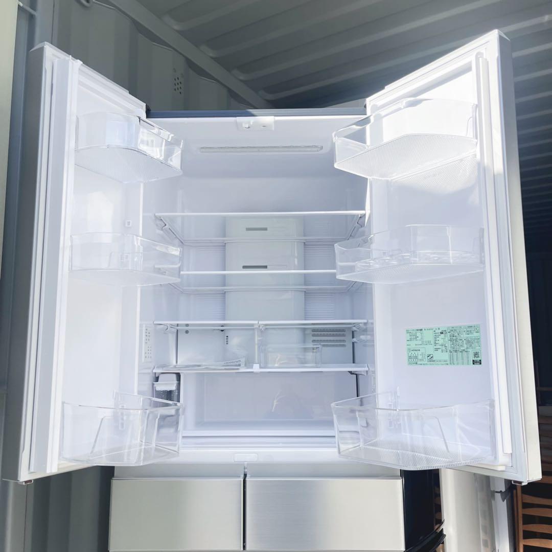 取付無料！日立まるごとチルド 2024年製ステンレスシルバー6ドア冷蔵庫！洗濯機