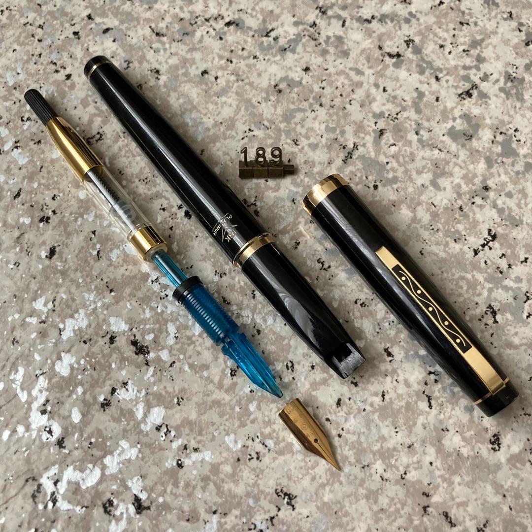 189 オーバーホール済み 万年筆 プラチナ PLATINUM ロング18k - メルカリ
