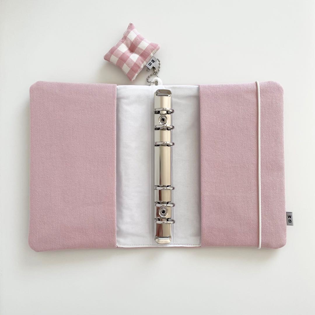 早い者勝ち韓国貯金バインダーカバーA6 ブラウンピンクリフィル