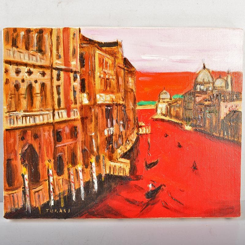 市村司作 油絵 F3号 「ヴェネツィア」 額装 C R6737B - メルカリ