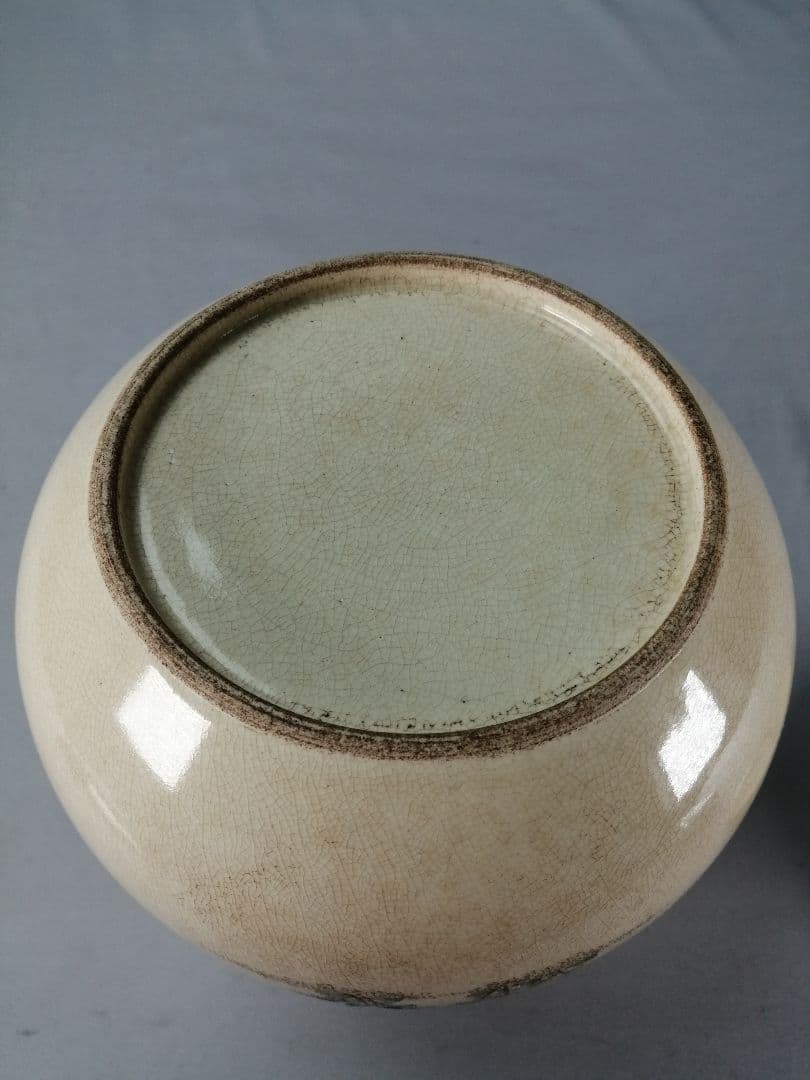 茶事具】薩摩焼秋草絵水指 水指414