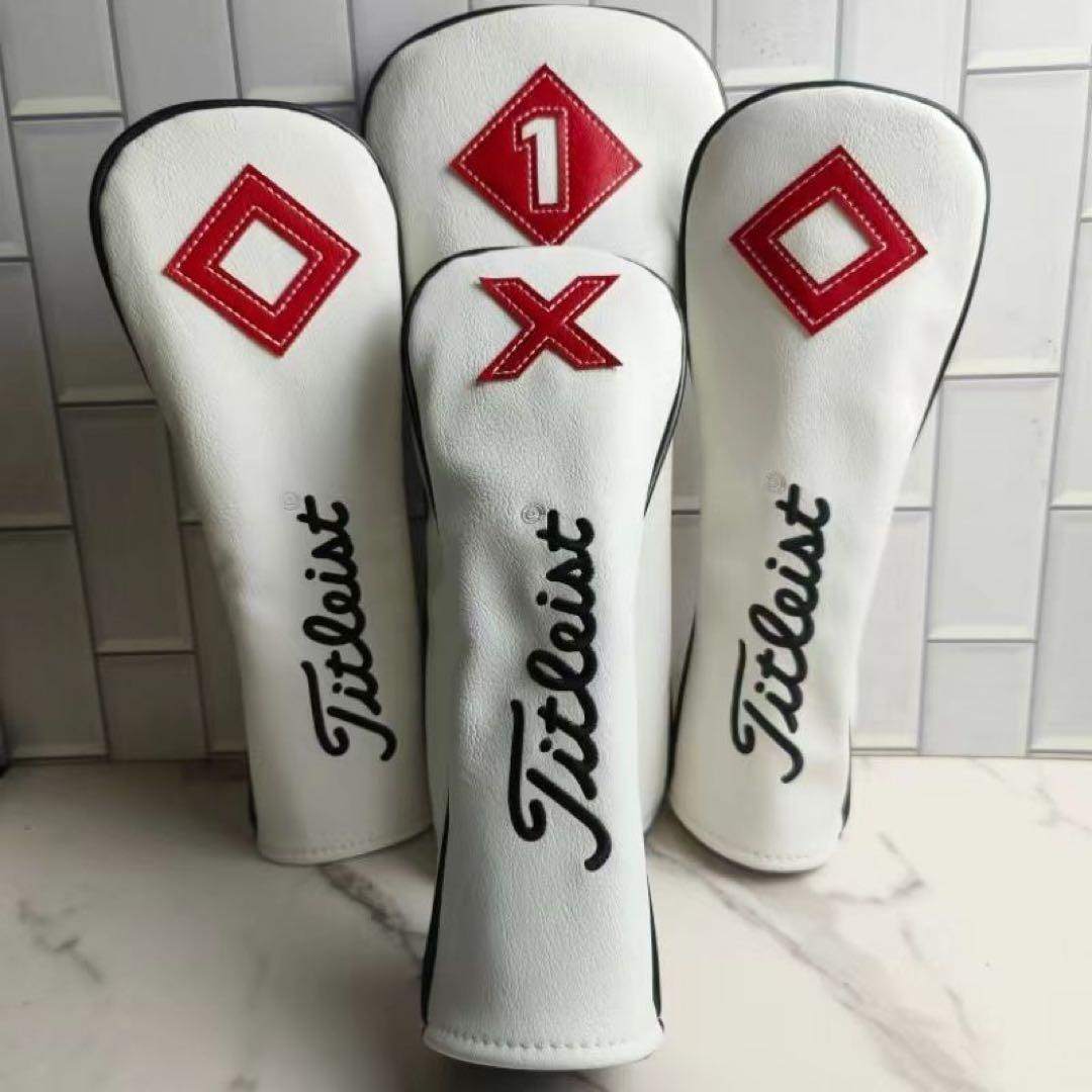 ヘッドカバー ゴルフクラブカバー タイトリスト4点セット - メルカリ