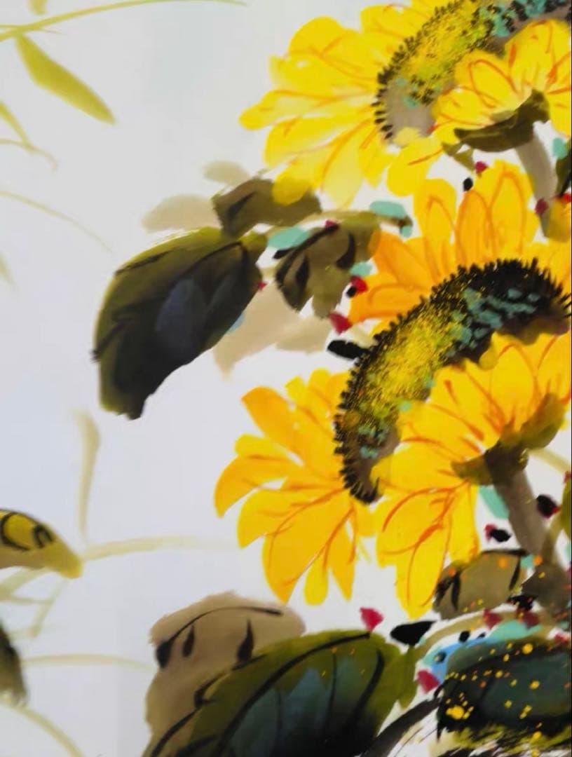 本日特価】吉祥高照 花鳥画 掛け軸｜三尺 中堂 大幅・和室 茶室向け