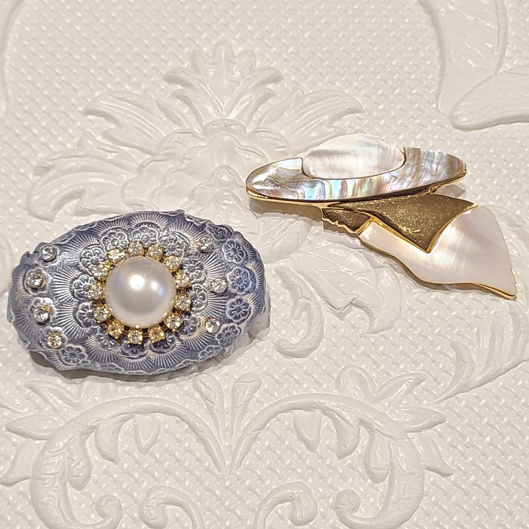 バーバリーズ ブローチ ヴィンテージ アクセサリー パール 正規品 刻印