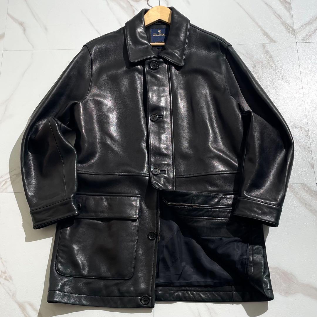 ブルックスブラザーズ カーコート 羊革 レザージャケット 実質L相当