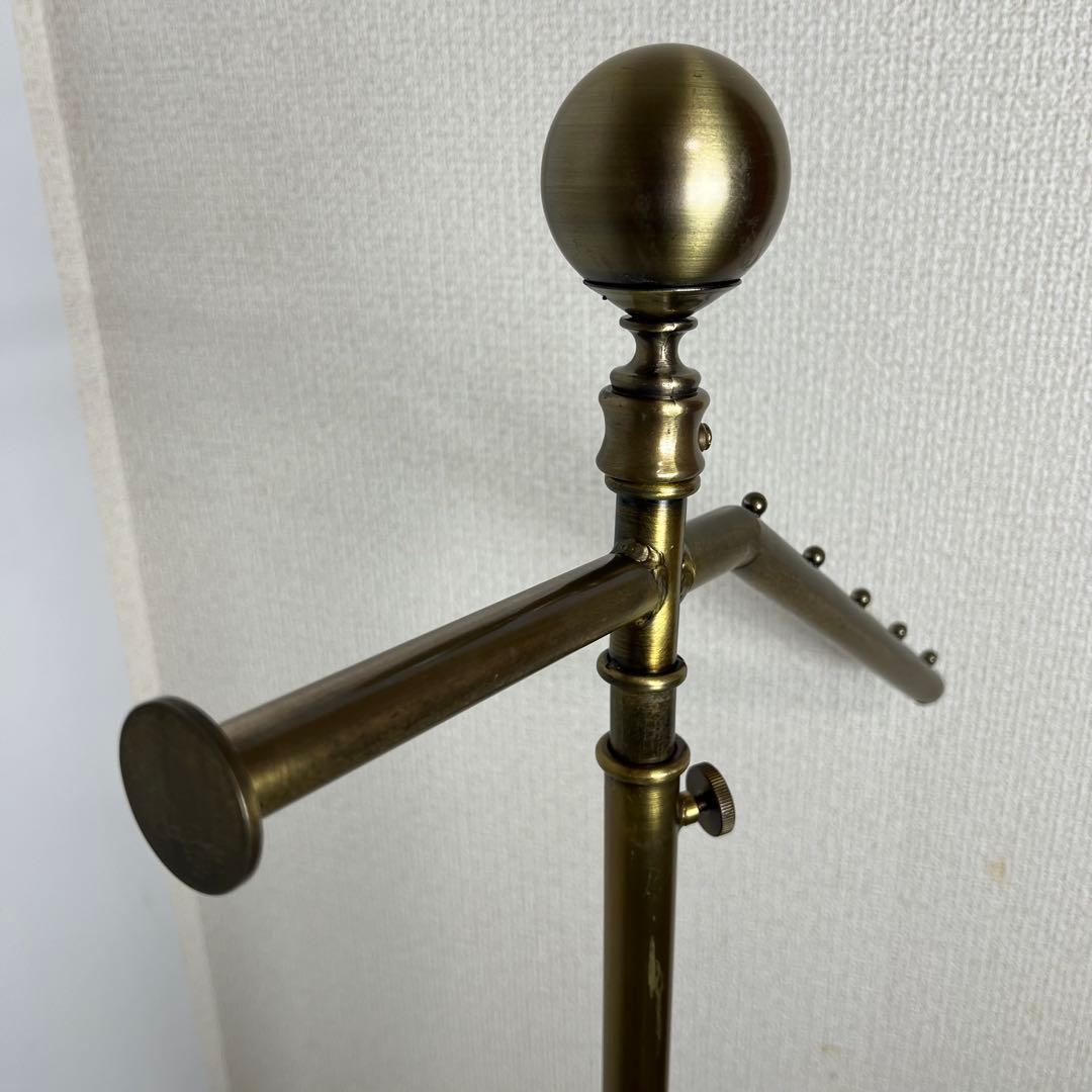 ① アンティークゴールド　傾斜ハンガーラック デコラタイプ