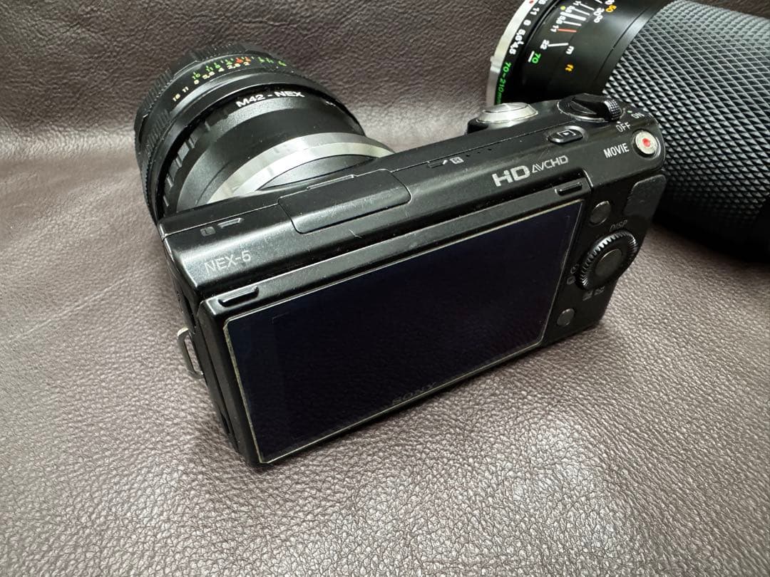 Sony NEX-5 ぐるぐるボケHELIOS-44M、オリン70-210mm Helios-44-2 58mm