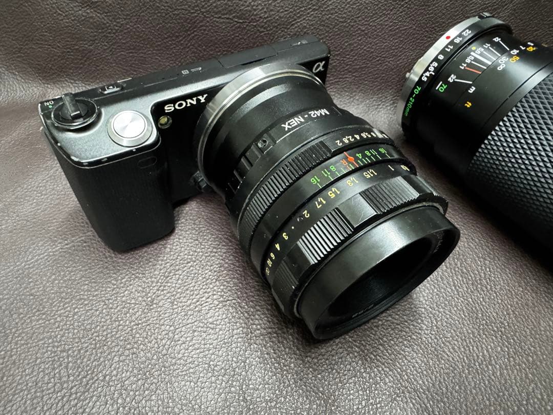 Sony NEX-5 ぐるぐるボケHELIOS-44M、オリン70-210mm Helios-44-2 58mm