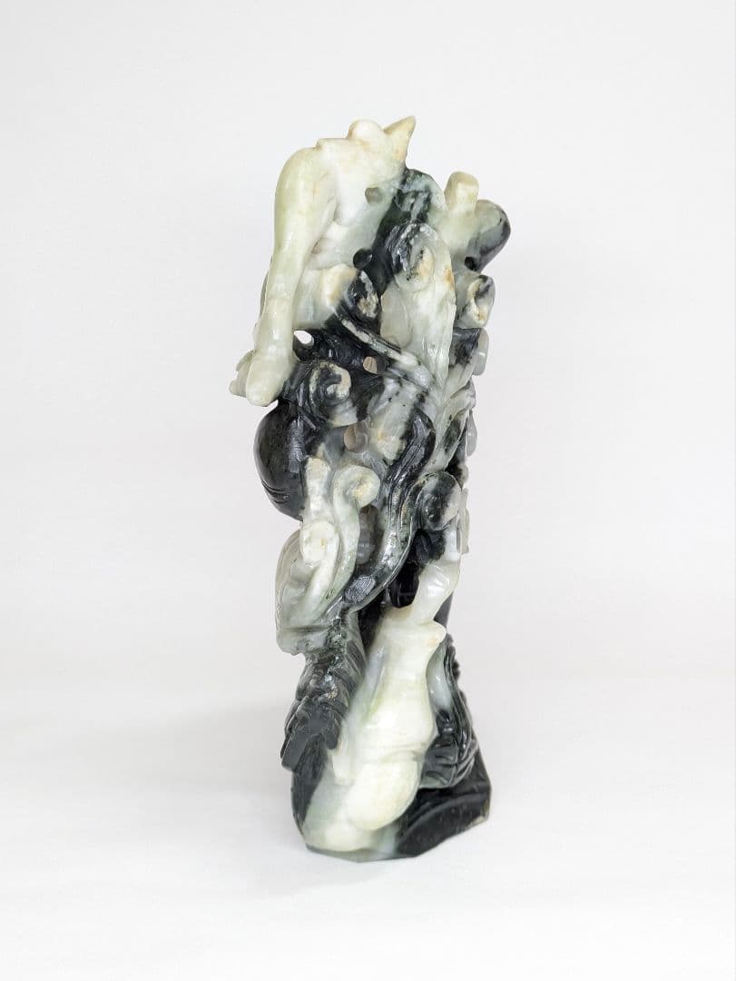 中国美術 玉彫 置物 高さ約18.5cm - メルカリ