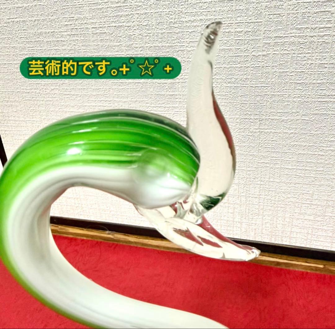 ▪️ムラーノガラス MURANO ヴェネチアンガラス 鳥 置物 白鳥 ガラス