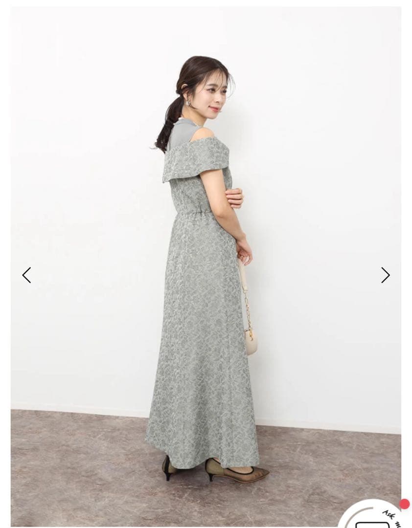 今期新品　Rire Fete フリルショルダーカットオールインワン　ワンピース