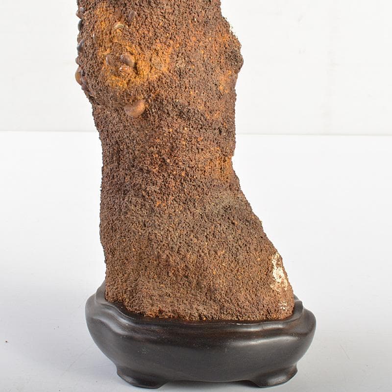 盆石 床飾 天然石 鑑賞石 置物 重さ約1514g 唐木台付 C R7370