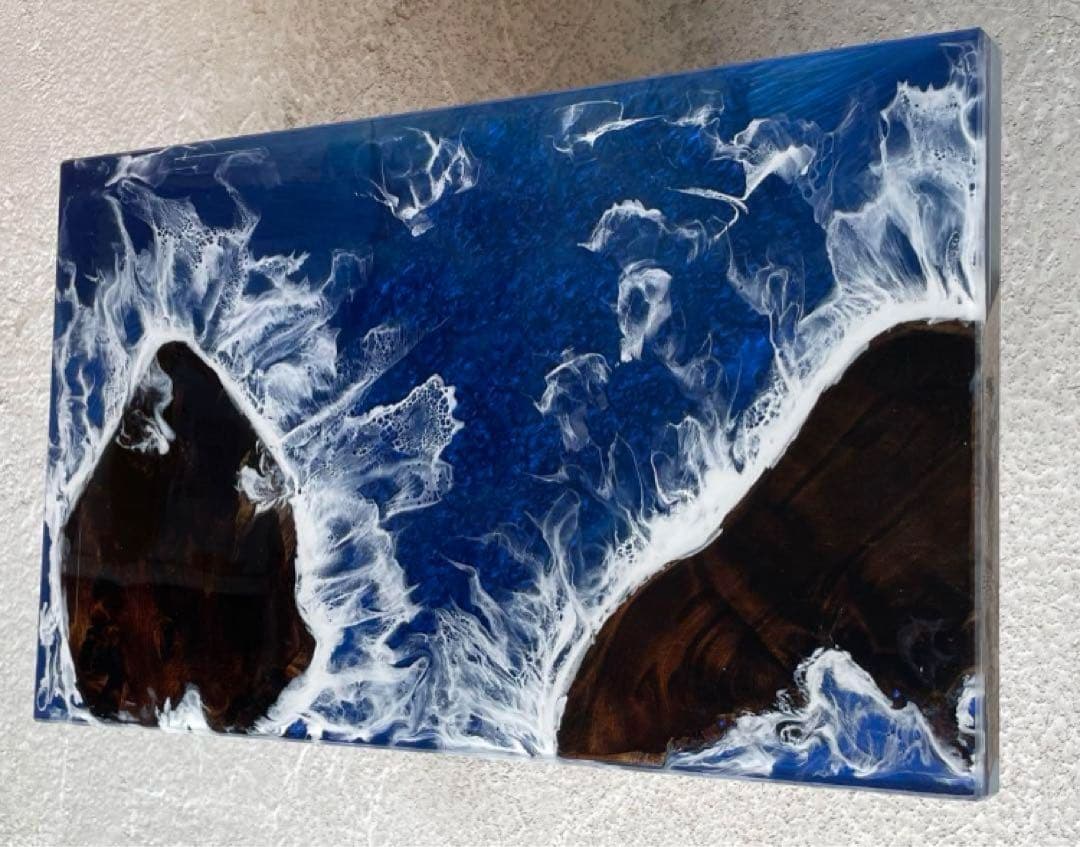 No.218 希少価値 屋久杉 神代杉 オーシャンアート レジンテーブル