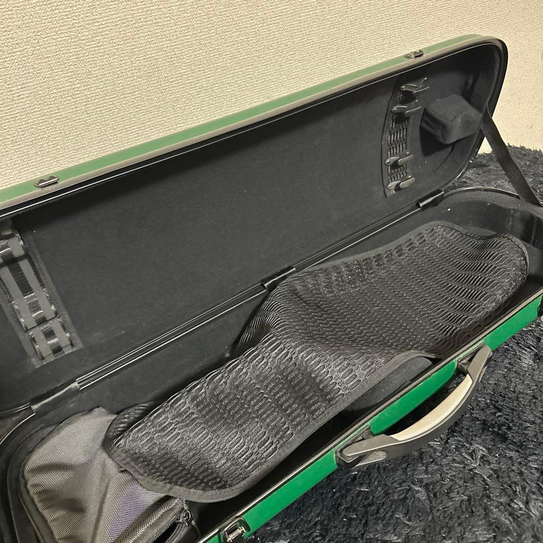 ossi バイオリンケース ハードケース 弦楽器 緑 グリーン フライトケース