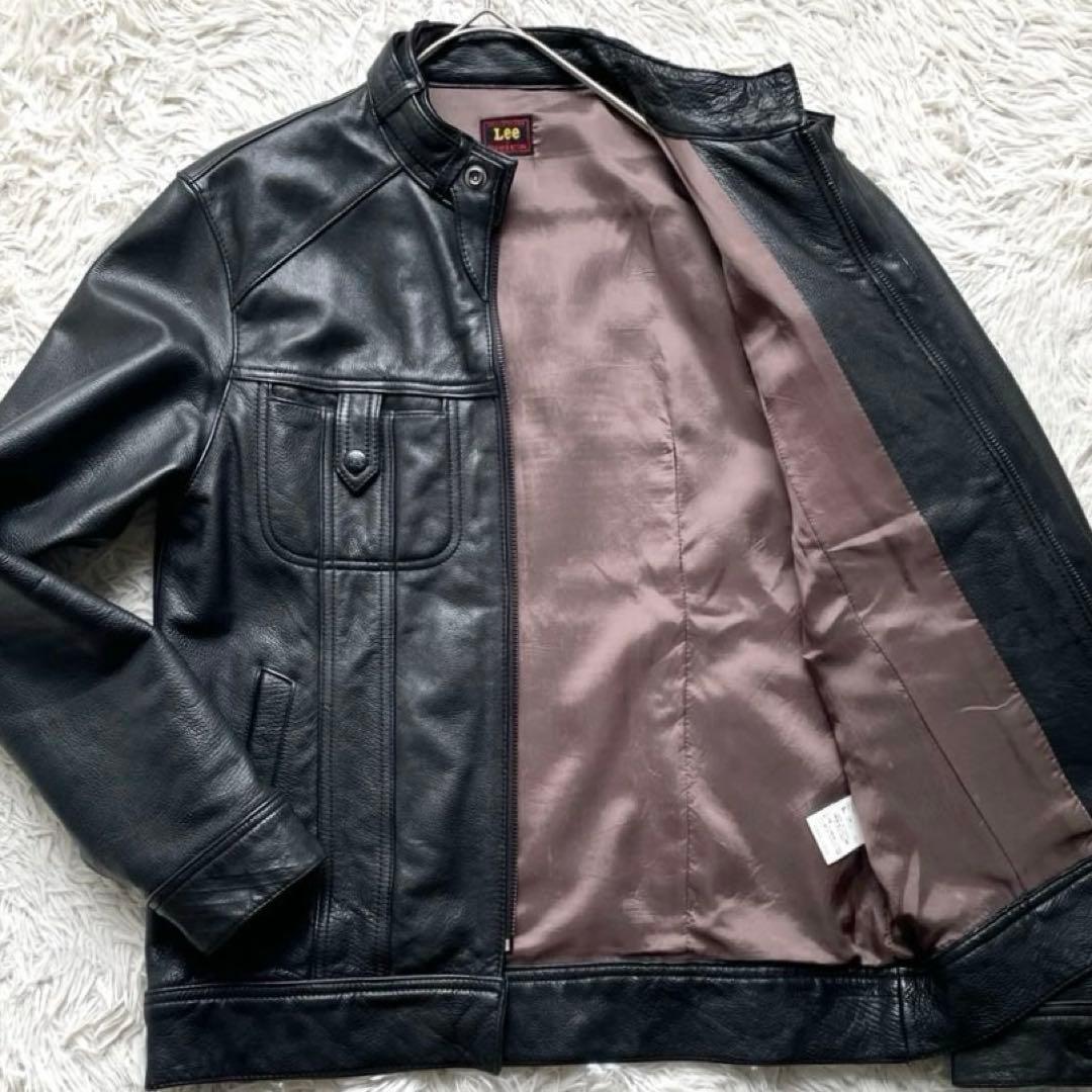 Lee×FREAK´S STORE トラッカージャケット カウレザー 黒 M