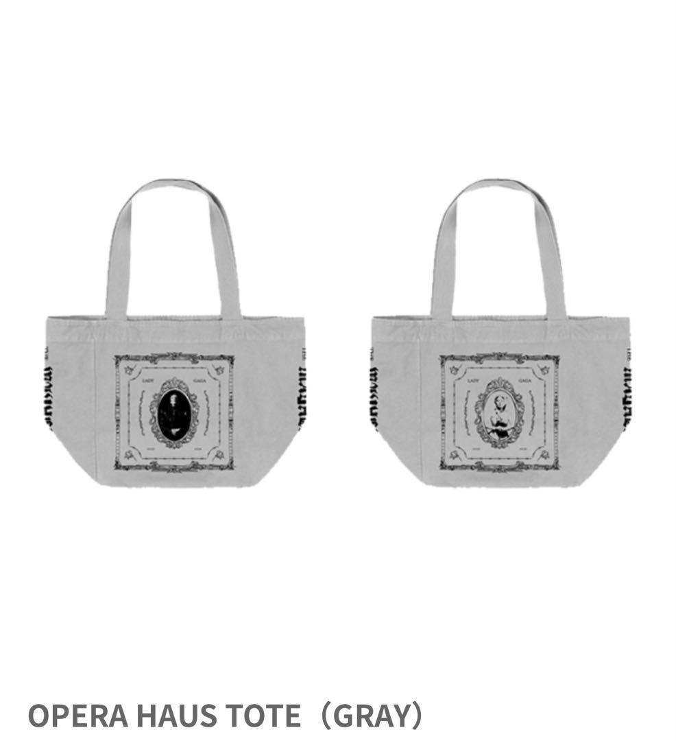 24時間以内発送 レディー・ガガ グレー エコバッグ トートバッグ