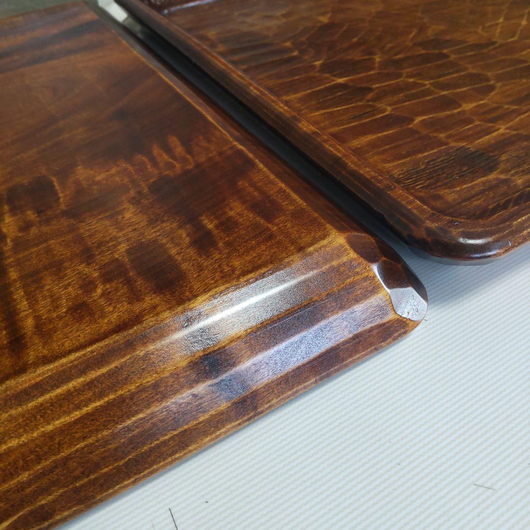 讃岐盆 摺り漆塗 2枚 美品 新品未使用