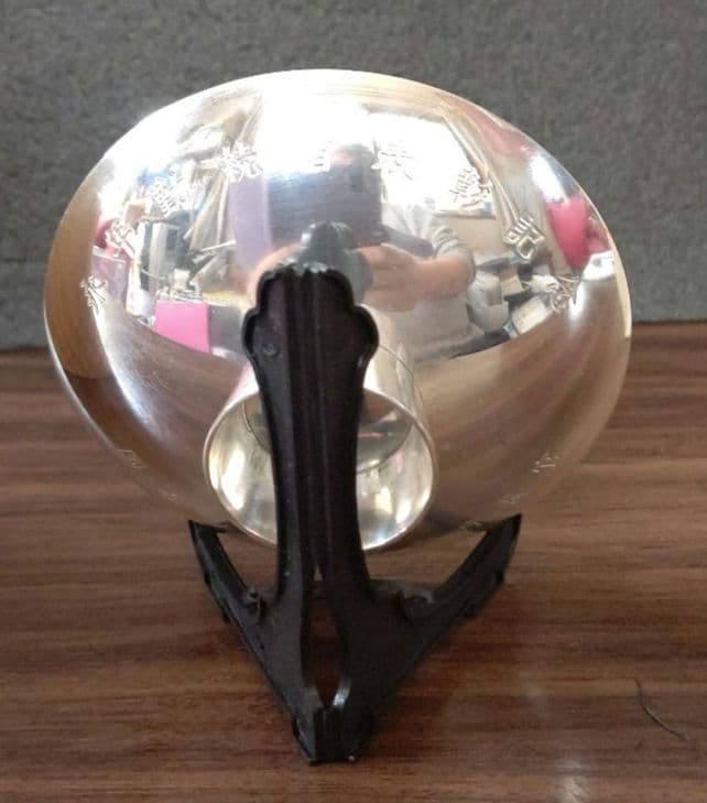 置物⑧ 防衛庁 海上自衛隊 永年勤続者 銀杯