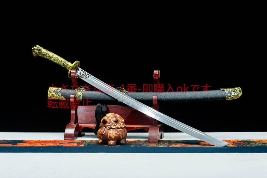 青面獣雁翎刀清刀   古兵器 武具　刀装具　日本刀　模造刀 居合刀