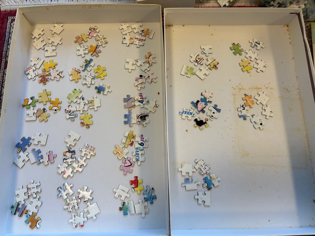 中古品】スヌーピーカレンダージグソーパズル 1990年版 1000ピース