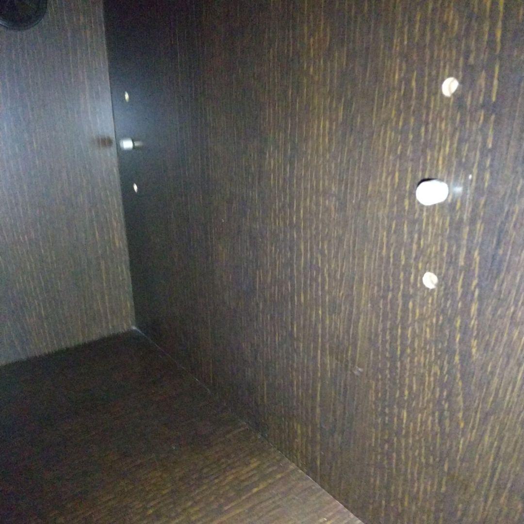 テレビ台 75型もOK 木製 ダークブラウン収納付き3月末頃迄の