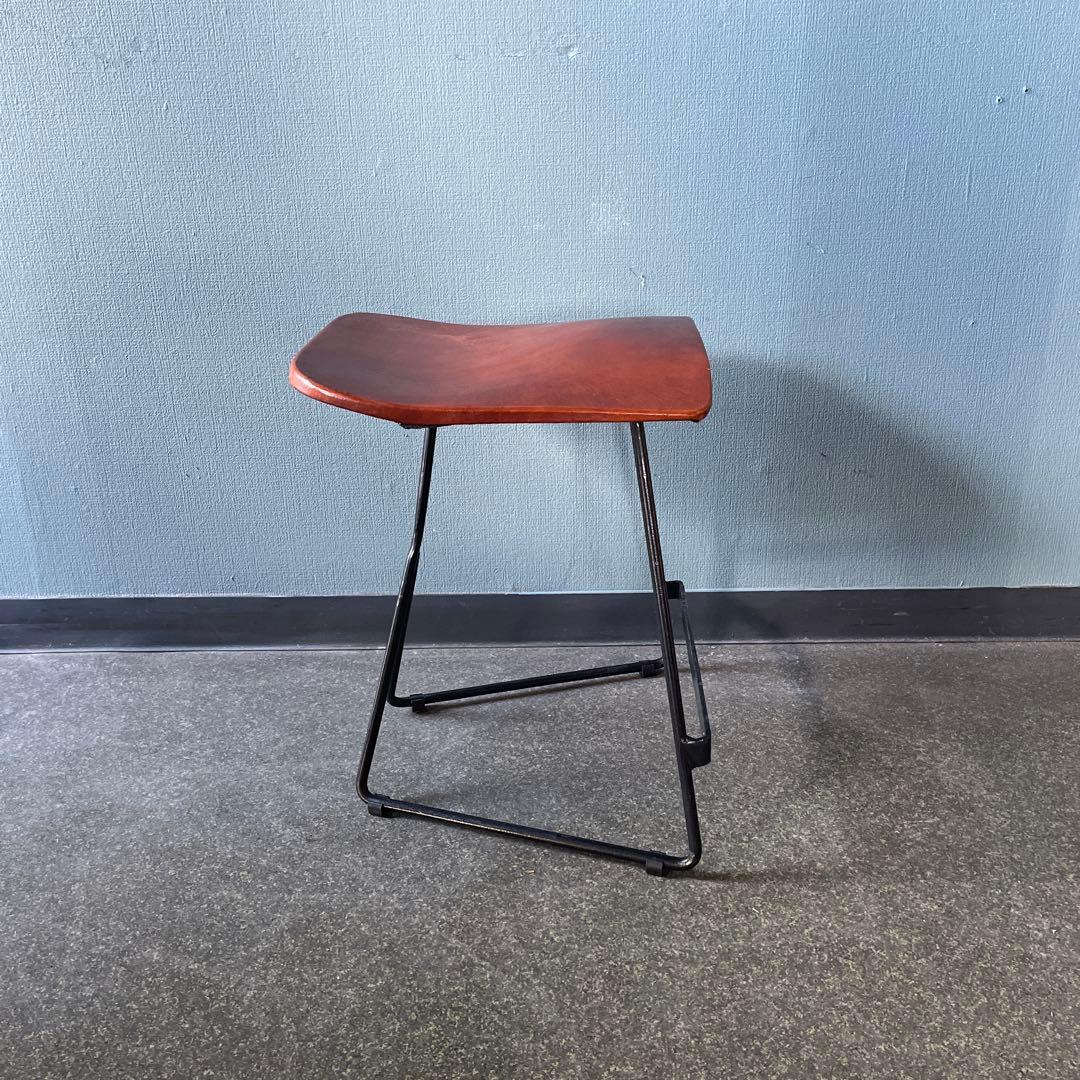 宮武製作所　MASARAスツール　1脚　鉄脚　本革