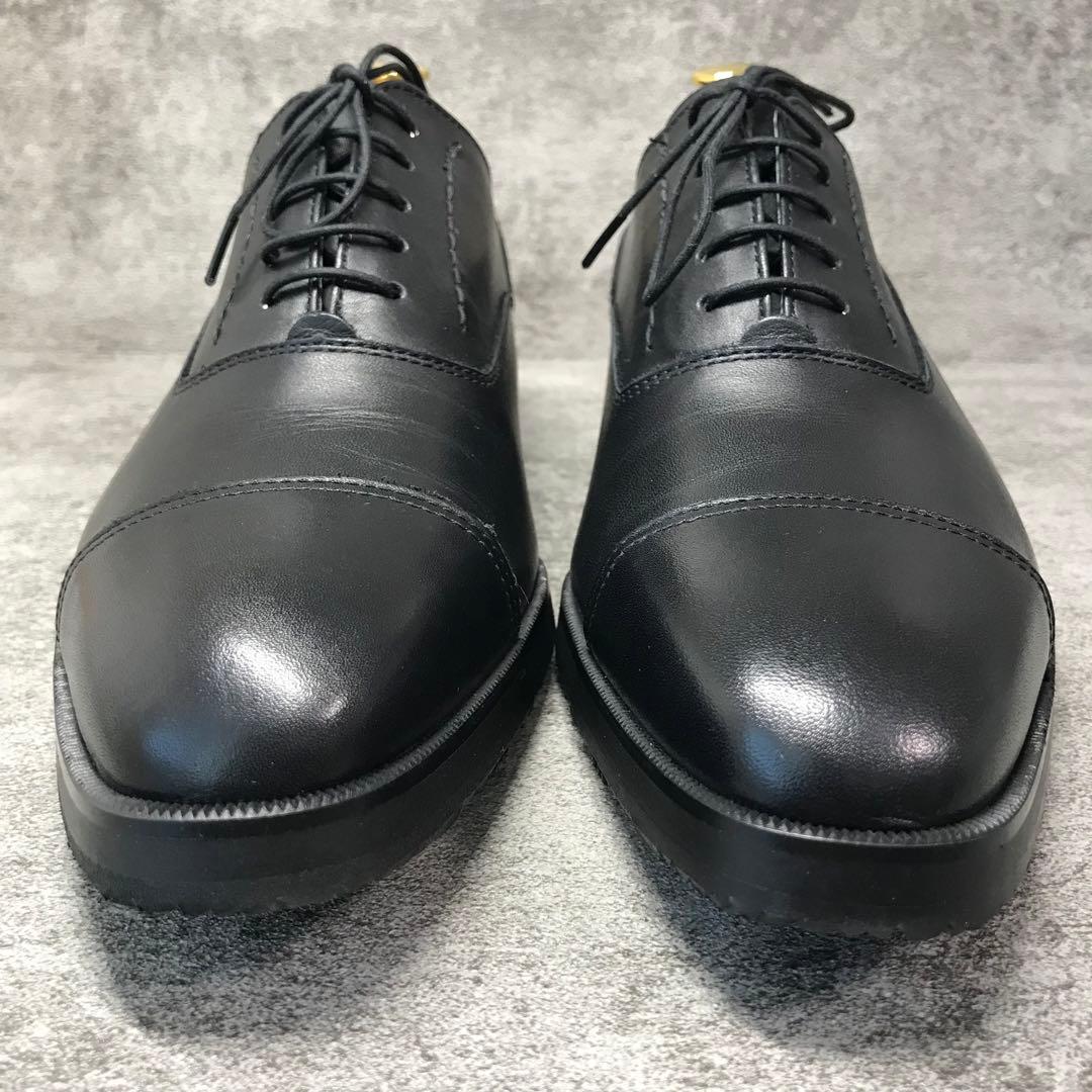 【極美品】リーガル 35HR 幅広25cm 3E 防水 ストレートチップ 黒