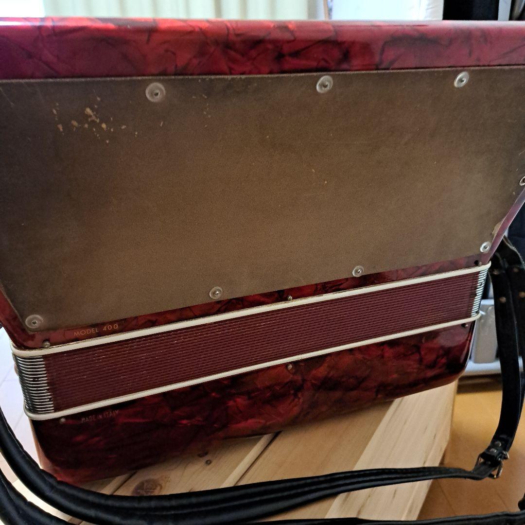 ヴィンテージレア品、EXCELSIOR .mod400アコーディオン 赤41鍵盤