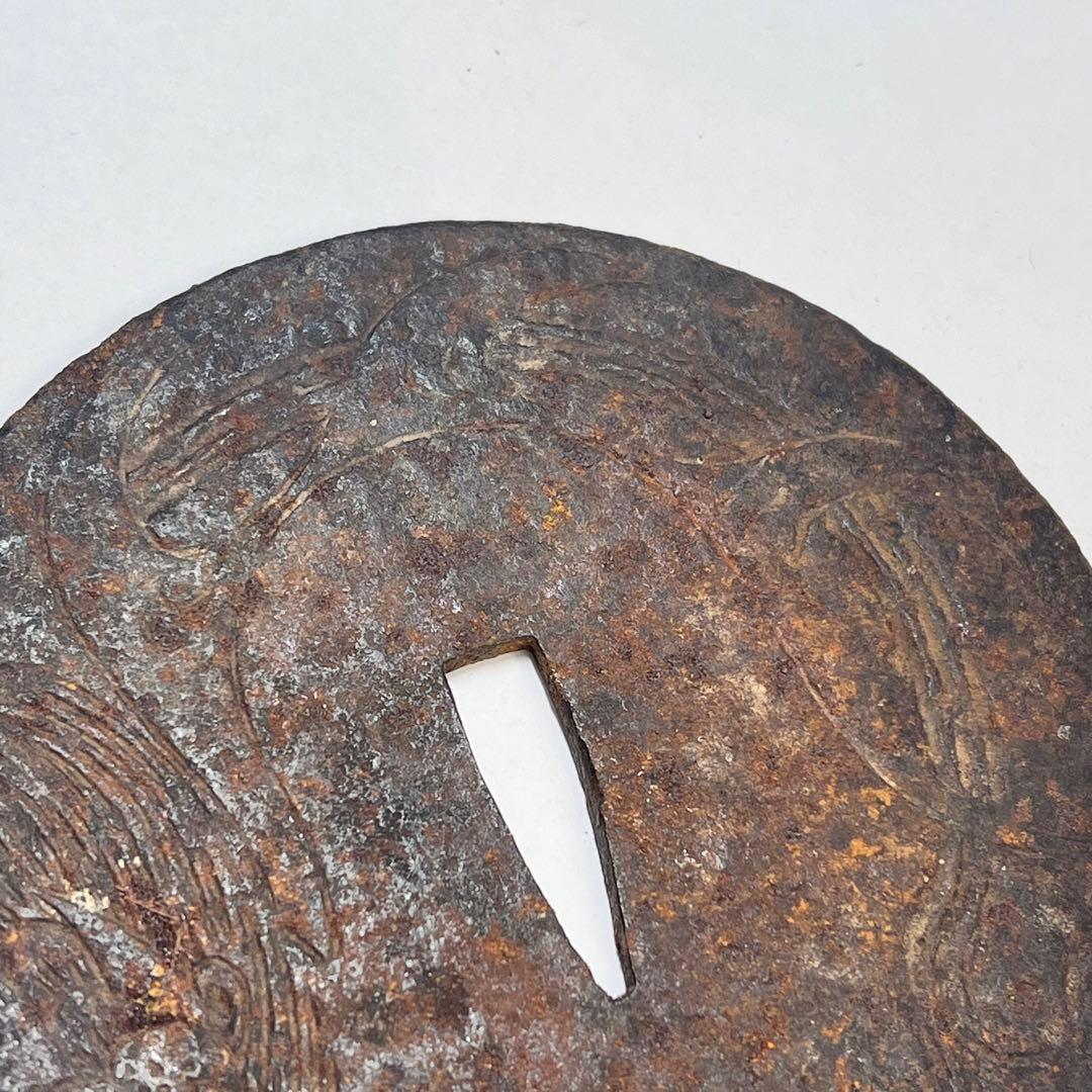 一点もの　鍔　刀装具　日本刀鍔　龍　竜　縁起物　古美術　年代物