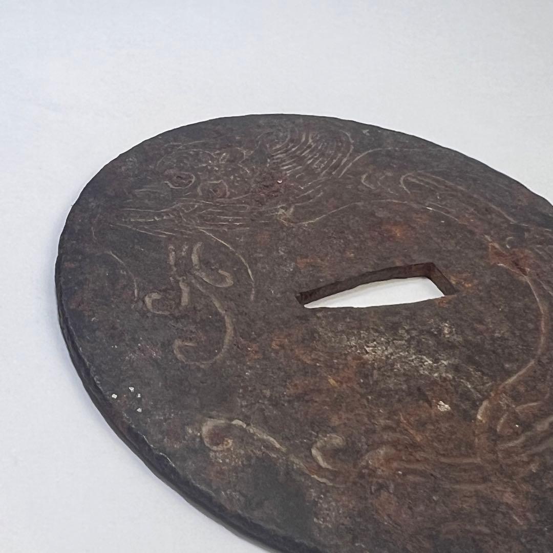 一点もの　鍔　刀装具　日本刀鍔　龍　竜　縁起物　古美術　年代物