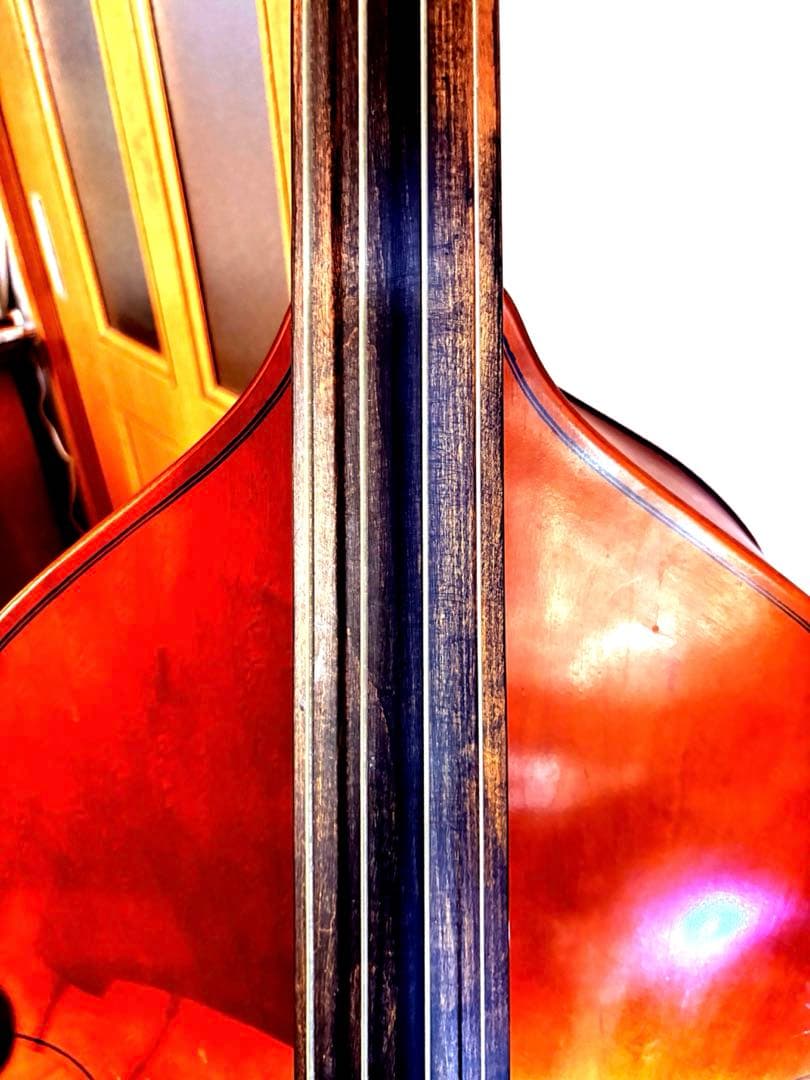 至宝・45年物]Chakiウッドベース(コントラバス)京都茶木ビンテージ