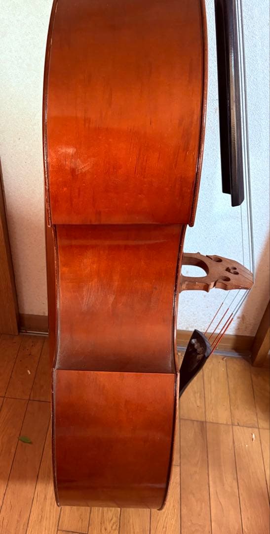 至宝・45年物]Chakiウッドベース(コントラバス)京都茶木ビンテージ