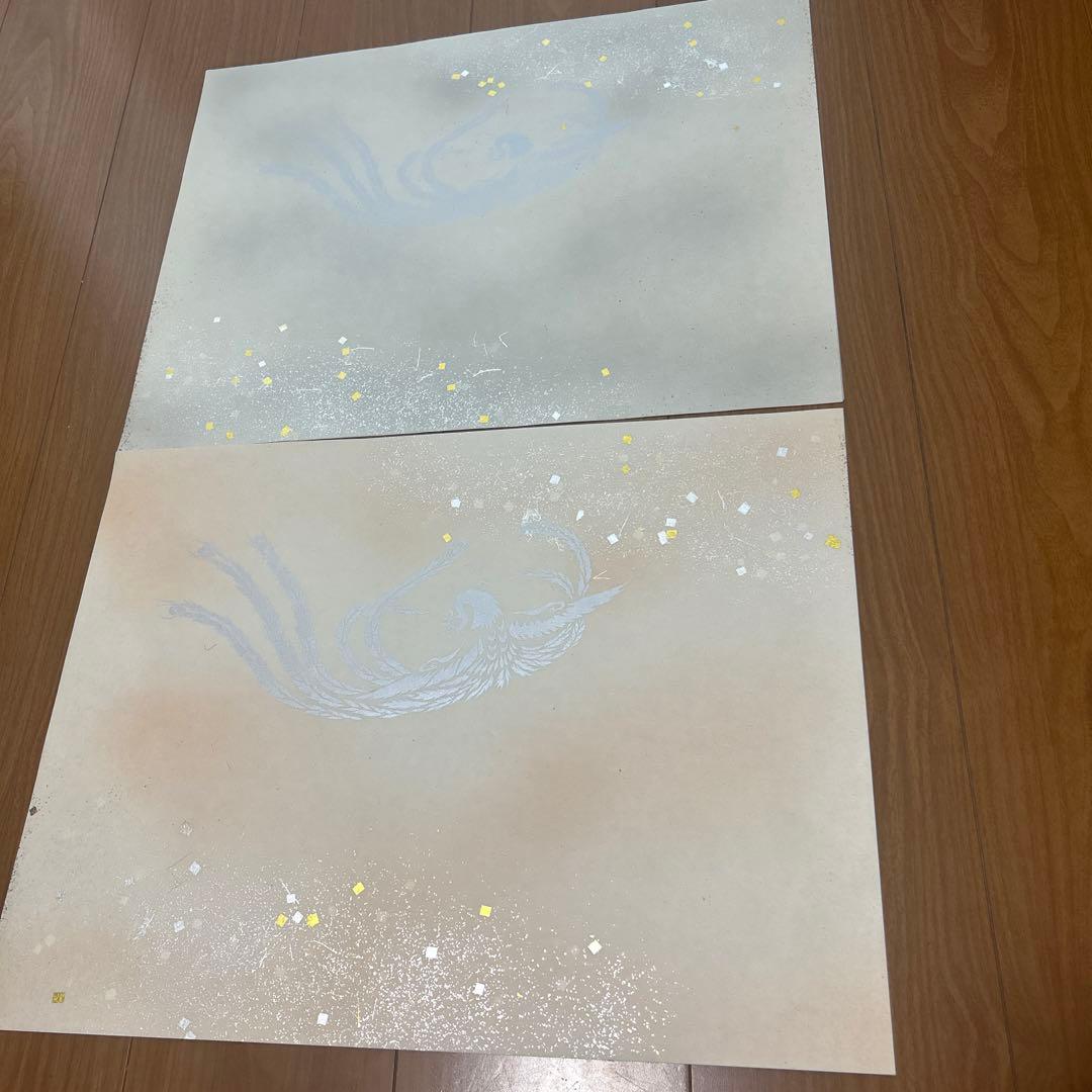 ゲリラ値下！全懐紙 料紙6枚セット 銀の朱雀