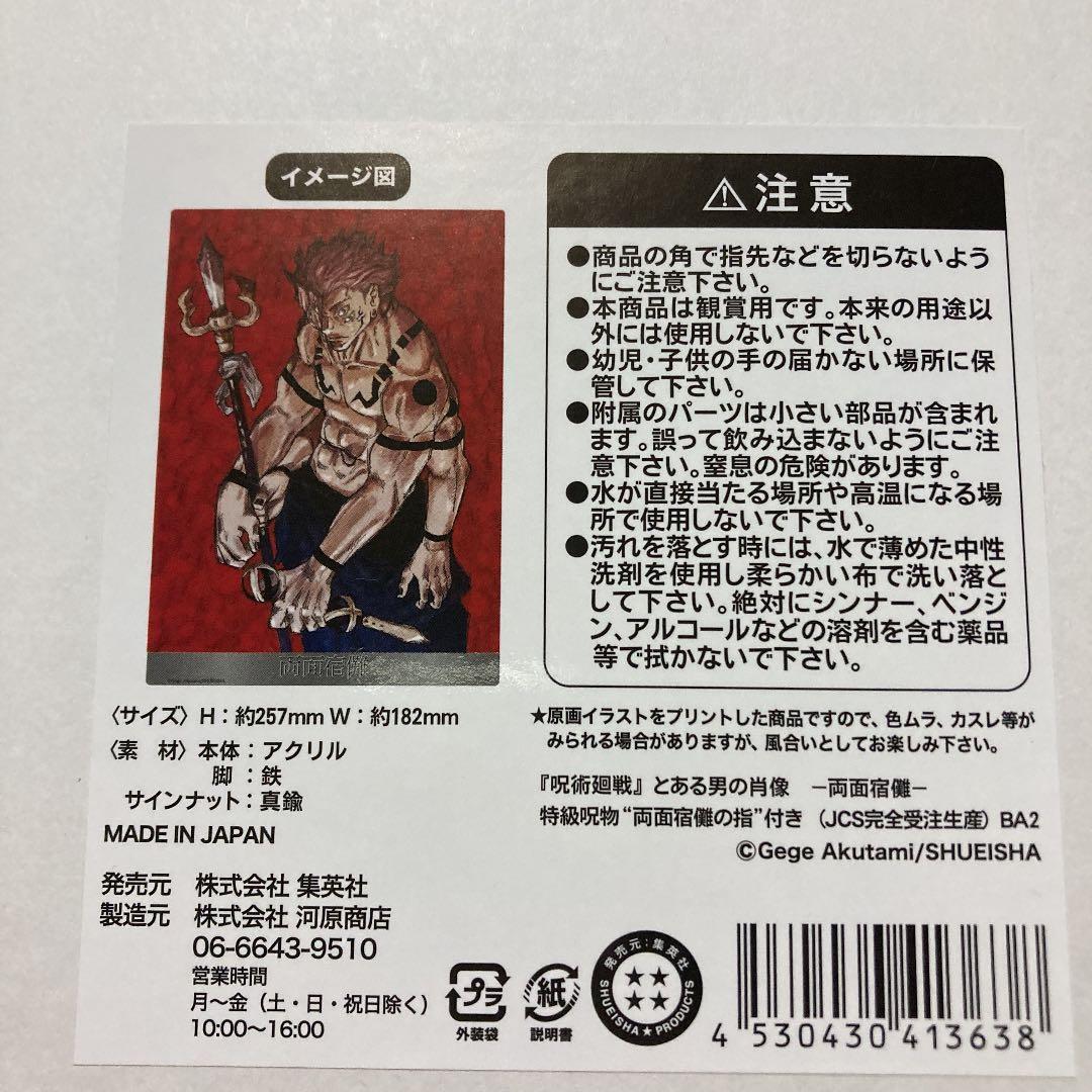 呪術廻戦 アクリルパネル 御形 とある男の肖像 両面宿儺 すくな 完全