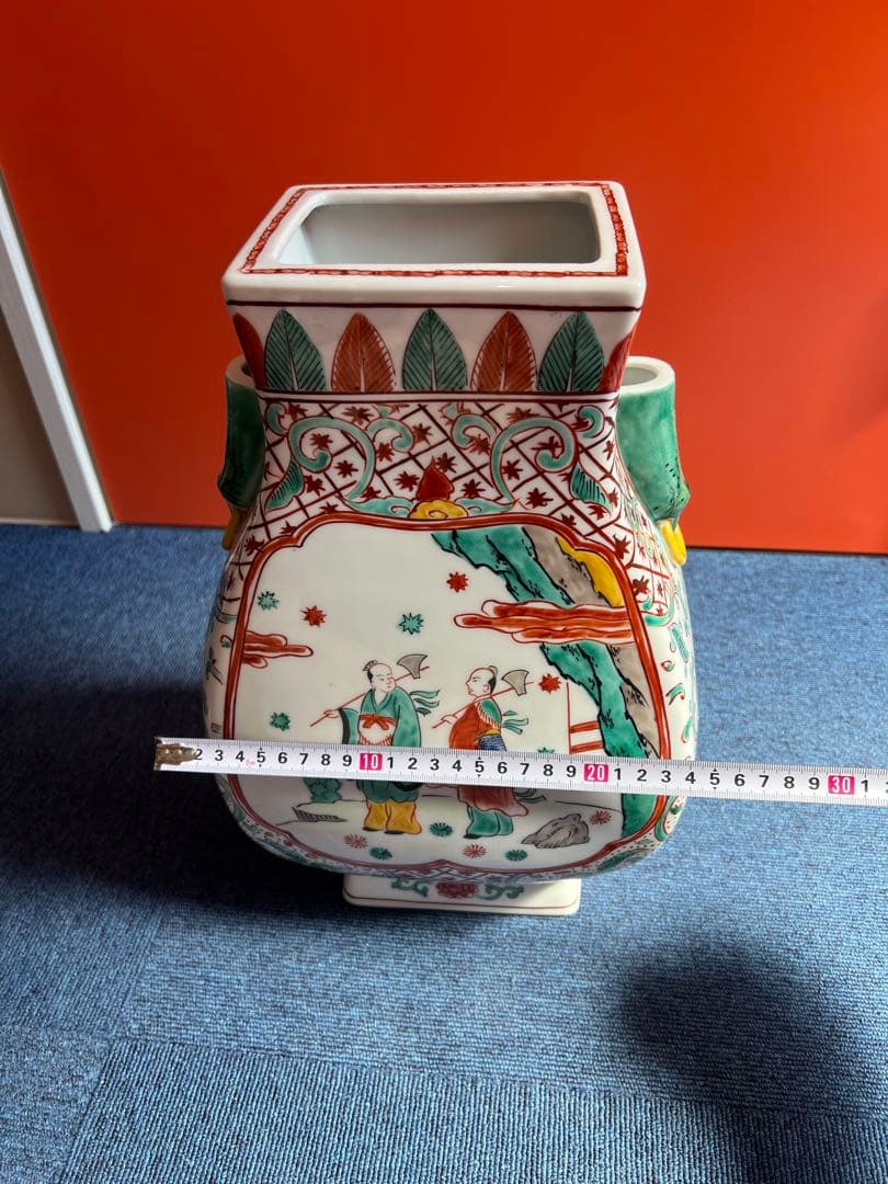 1072  古董品 古陶瓷器 中国古美術  大明萬暦年製銘　花瓶　時代物